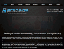 Tablet Screenshot of brandingproductions.com